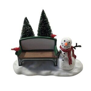 Department 56 Village‎ Park Bench With Snowman & Trees Figurine